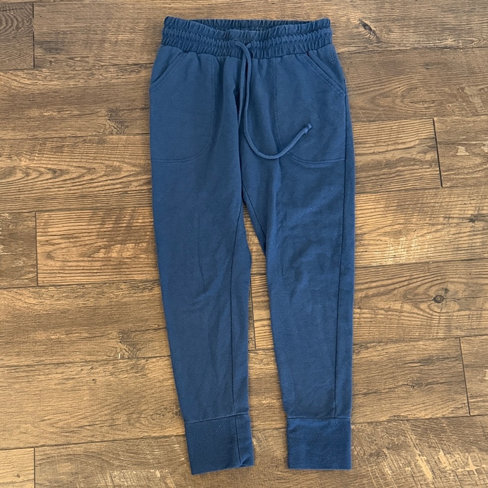 Free People Womens Navy Blue Drawstring Jogger Pants‎ Size M